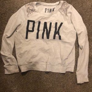 Pink crew neck sweatshirt